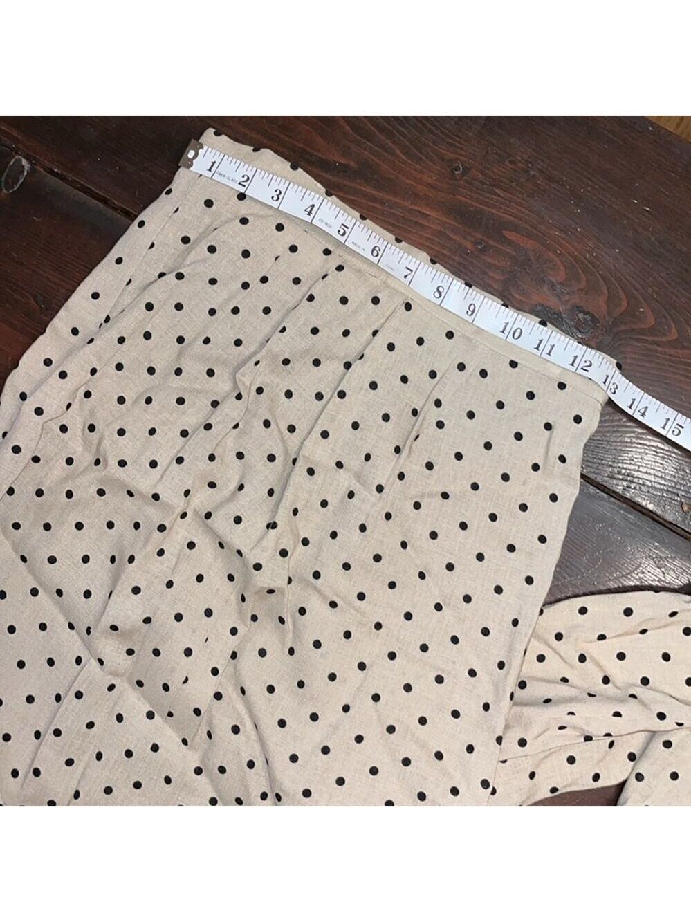 Vintage 50s 60s polka dot skirt and jacket / blouse • modest • suit • 70s • - Picture 7 of 13